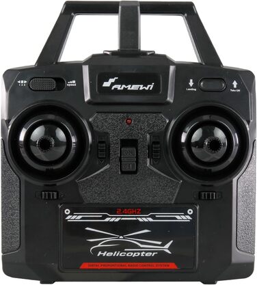 Радіокерований гелікоптер Amewi Bell 206 Jet Ranger CP 6-канальний RTF, масштаб 1:33, червоно-чорний