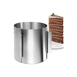 Кільце для торта довжиною 4 см з регульованою висотою 20 см-кільце для випічки з нержавіючої сталі з регульованою висотою-Форма для випічки висока для легкого приготування крему