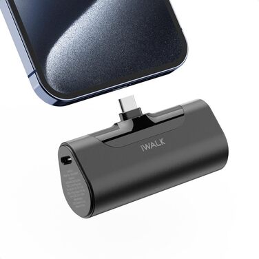 МАг, USB-C 20 Вт, швидка зарядка, сумісний з iPhone/Galaxy/Huawei, чорний, 4500