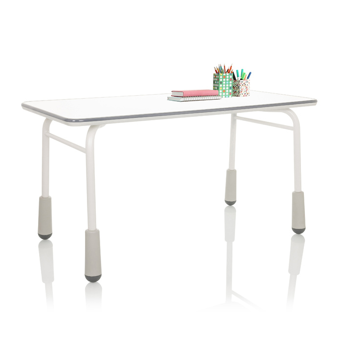 Дитячий стіл KID GRO T 120x60 см, регульована висота, світло-сірий колір, hjh OFFICE
