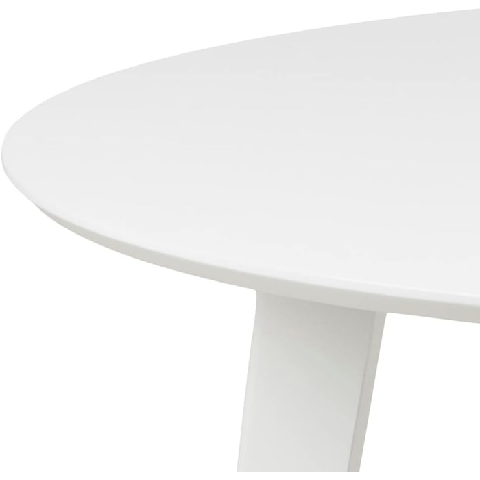 Стіл обідній Roxanne Runder від AC Design Furniture: круглий, Ø 105 см, висота 76 см, для 4 осіб, шпон, колір білий. Сучасний ретро стиль для кухні/їдальні