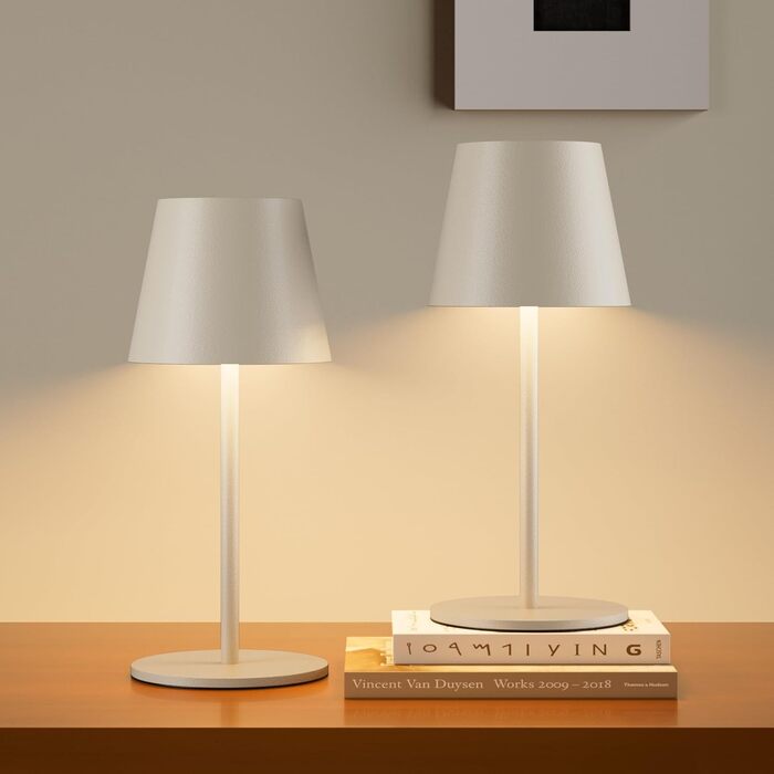 Лампа настільна LED акумуляторна Lundwa 26 см, 5000 mAh, IP54, 3W, 3000K, для кемпінгу, ресторану, спальні, бару (1 шт.)