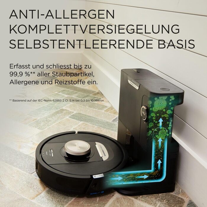 Робот-пилосос Shark PowerDetect 2-в-1 з функцією миття, самостійне очищення на 60 днів, LiDAR-навігація, NeverStuck, керування через додаток, RV2800ZEEU, чорний