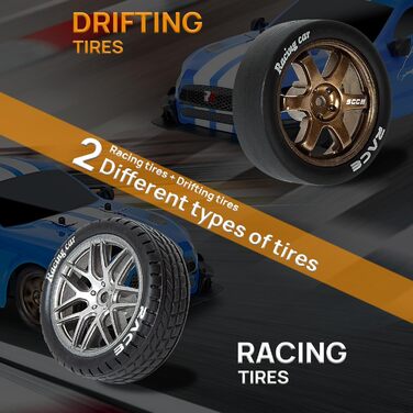 RC Автомобіль для дрифту 1:14 4WD, радіокерування, синій - іграшка для дітей та дорослих