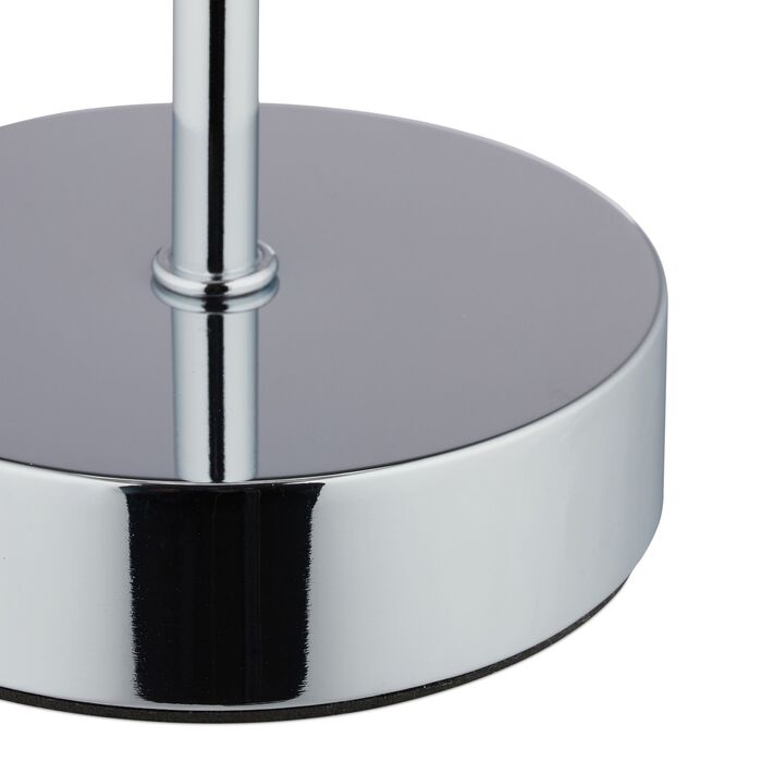 Relaxdays Кришталева Настільна Лампа з Шовковим Плафоном