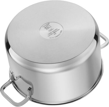 Набір каструль ZWILLING Quadro 5-ти з нержавіючої сталі, без покриття, 4 скляні кришки, підходить для індукційних плит