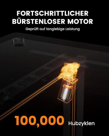 Електричний регульований стіл ErGear 160x80 см, 100 кг, безщітковий мотор, тиха робота, міцний металевий каркас, колір: натуральний