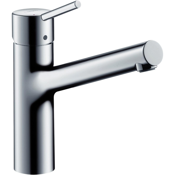 Змішувач для раковини Hansgrohe Talis S, 32851000, змішувач одноважільний для мийки з керамічним картриджем, Болтовий фіксатор ручки, функція очищення QuickClean, хром, 09557 0 Кухонна мийка