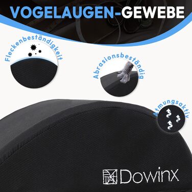 Підставка для ніг під стіл Dowinx, регульована по висоті, знімний чохол, зручна підставка для офісу, авто, дому (2 рівня, тверда, чорна)