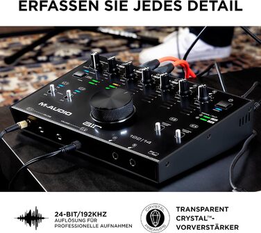 M-Audio Air 192|6: USB аудіоінтерфейс для запису в студійній якості з 2 XLR/Line входами + ПО