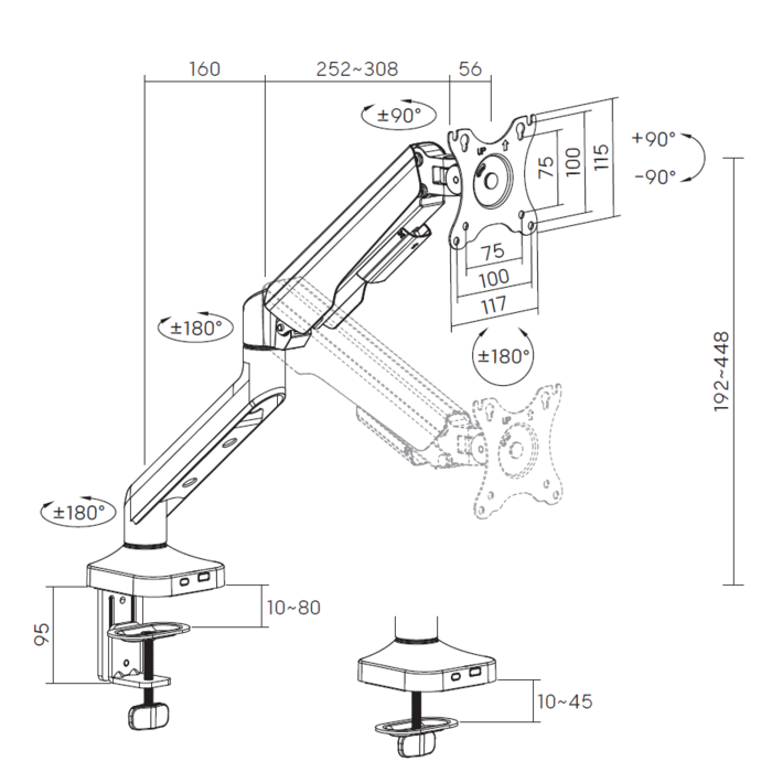 Настільне кріплення для монітора OfficePro MA441B