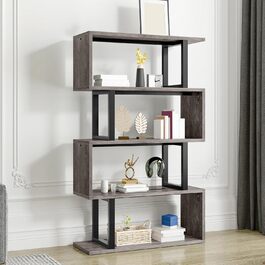 Стильна полиця-стелаж YITAHOME 5-ярусна сірого кольору, 30x80x145 см – для вітальні, спальні, офісу