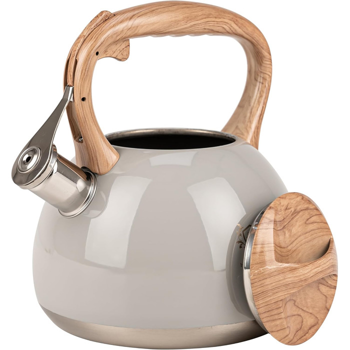 Електричний чайник Karl Hausmann 3L з автоматичним свистком - нержавіюча сталь для індукційних, газових та електричних плит