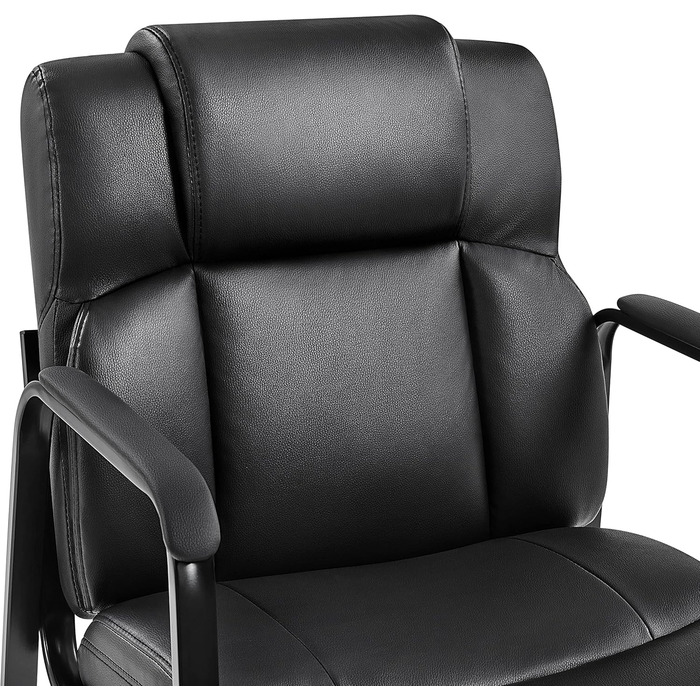 Крісла їдальні Yaheetech (2 шт.) з підлокітниками, чорні, штучна шкіра | Стільці для кухні, вітальні, офісу