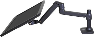 Кріплення для монітора Ergotron LX чорного кольору, кріплення на стіл – кріплення для монітора з запатентованою технологією CF для моніторів до 34 дюймів, 3.2–11.3 кг та стандартом VESA. Чорний LX кріплення матовий чорний