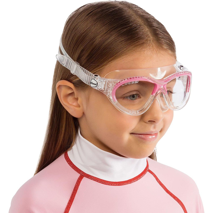 Дитячі плавальні окуляри Cressi окуляри для плавання (1 упаковка) 7/15 років-прозорі / рожеві дитячі окуляри Cobra