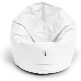 В 1 з наповнювачем Seat Cushion Curd Shape Floor Cushion Крісло BeanBag (діаметр 125 см, білий), 2