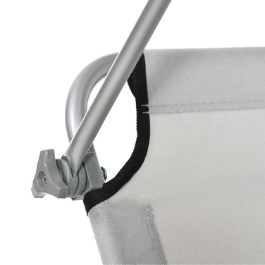 Шезлонг для саду, пляжу та відпочинку, складаний, з захистом від сонця, 187 x 58 x 36 см, сірий