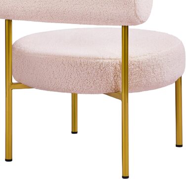Обідній стілець зі спинкою Стильне крісло для вітальні Крісло Реклайнер (4, рожевий)