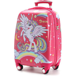 Дитячий багаж для дівчаток, Валіза на коліщатках, для малюків, персоналізований єдиноріг