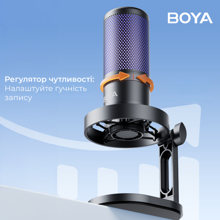 Мікрофон конденсаторний BOYA K3-02 RGB Black