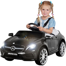Дитячий електромобіль Mercedes AMG GLA45 чорний, ліцензія, з пультом 2,4 ГГц, іграшковий автомобіль для дітей від 3 років