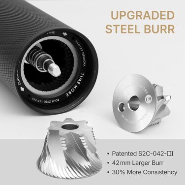 Кавомолка ручна TIMEMORE C5 ESP Pro, з регулюванням помелу, з металевим корпусом, для еспресо, моки, френч-пресу