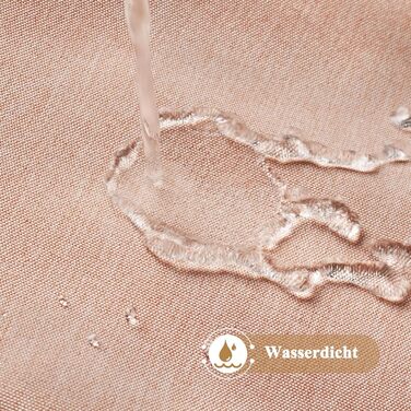 Шторка для душу EurCross з льону, текстурована, 180x220 см, текстиль, водонепроникна, з 12 колечками, рожева, для готелю, антигрибкова, миється