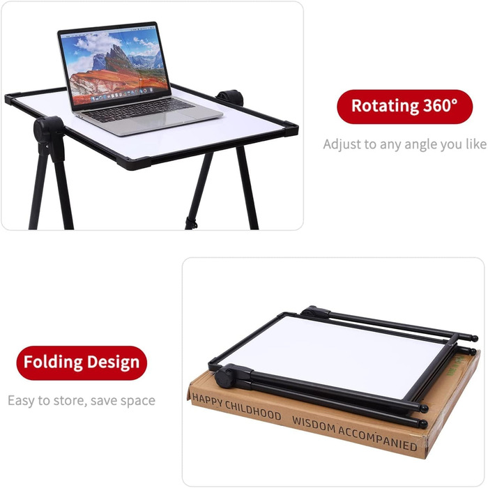 Дитяча мольберт Kinderstaffelei, двосторонній, складний, регульований по висоті, з місцем для зберігання, 360° обертання, мольберт та дошка для малювання з набором літер та цифр, для хлопчиків та дівчаток (Чорний)