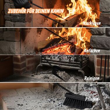 Набір для каміну Relaxdays, 5 предметів з контейнером