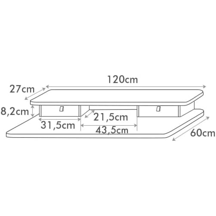 Барний стіл FEZIBO з регульованою висотою та повністю укомплектованою стільницею, 120 x 60 см, стіл для роботи сидячи та стоячи з подвійними шухлядами, чорний каркас/рустикально-коричнева поверхня