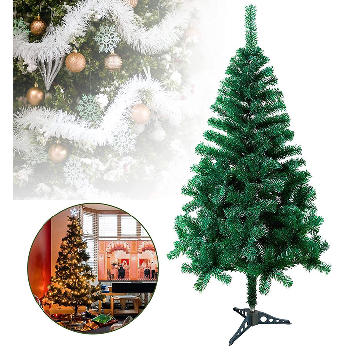Вставка 1,2 м ялинка Різдвяна ялинка унікальне штучне дерево різдвяні прикраси вогнестійкі для різдвяних прикрас (120 см, зелений)