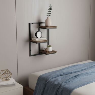 Поличка на стіну Relaxdays в індустріальному стилі