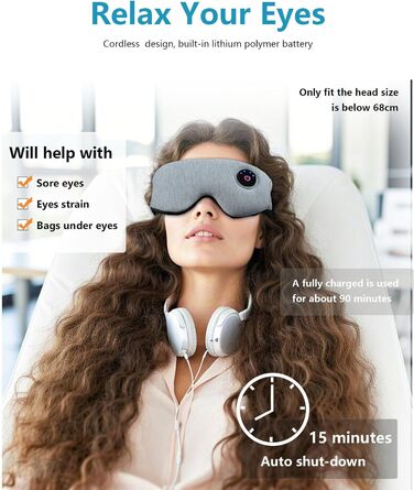 Тепла очна маска PJYU для лікування блефариту та сухості очей, USB-зарядка, миється