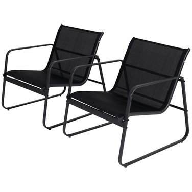 Комплект садових меблів зі штучного ротанга ZD Trading Lato, чорний, 4 предмети