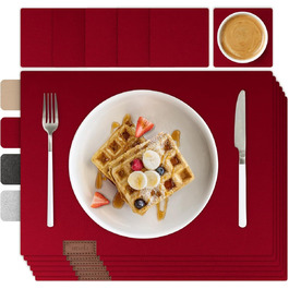 Набір з 12 елементів Smøla: преміум фетровий набір на стіл з підставками I Темно-сірий, миється I Декор для столу, літо