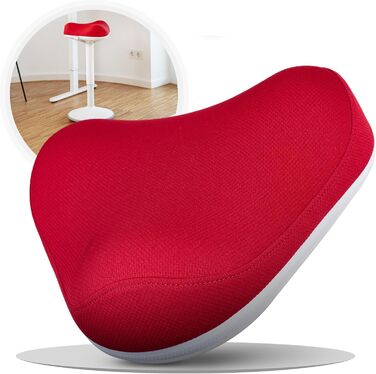 Офісний стілець SH-01 Zip з знімним чохлом | Ергономічний стілець-пуф | Сертифікований IGR | Для роботи та відпочинку | З ефектом гойдання | Регулювання висоти 58-83 см (ZIP, Червоний)