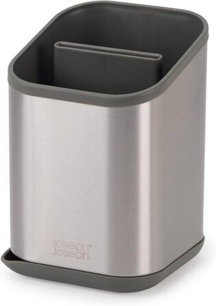 Підставка для столових приборів Joseph Joseph Duo для кухонної мийки з місцем для ножів, сіра (сталь)