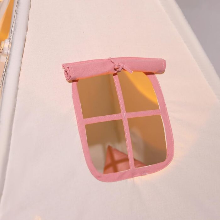 Дитяче намету Kinder Tipi Julia, 120x120x160 см, рожево-бежевий