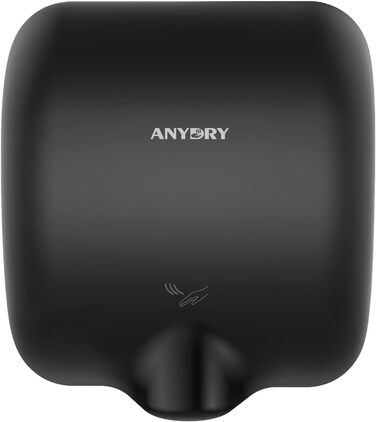 Anydry 2800 Klassisch: Електричний сушар для рук AnyDry, автоматичний, чорний, з нержавіючої сталі, 1400-1650W