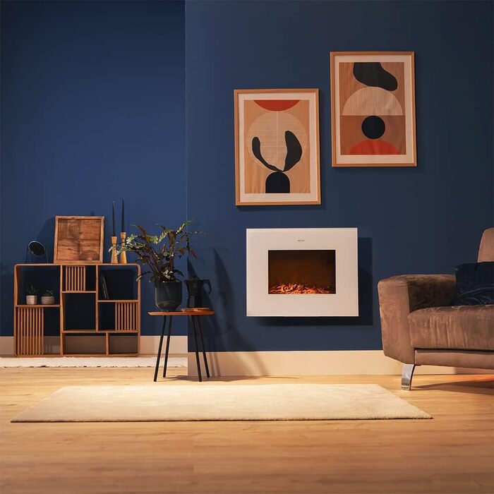 Електричний декоративний камін Cecotec ReadyWarm 2690 Flames Connected, 2000 Вт, Wi-Fi, білий, для 25 м²