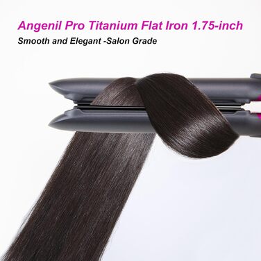 Випрямляч та плойка для волосся ANGENIL Pro Mini Titanium 2-в-1, сірий - швидке нагрівання, для подорожей