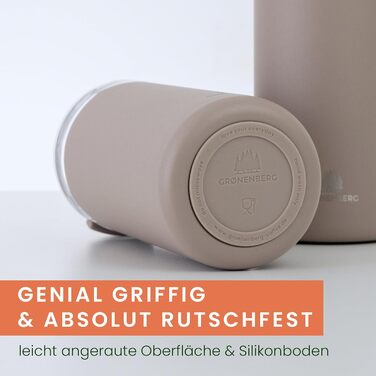 Термокружка Groenenberg 473 мл | Зберігає тепло до 4 годин | Без витоку | З переробленої нержавіючої сталі (Earth)