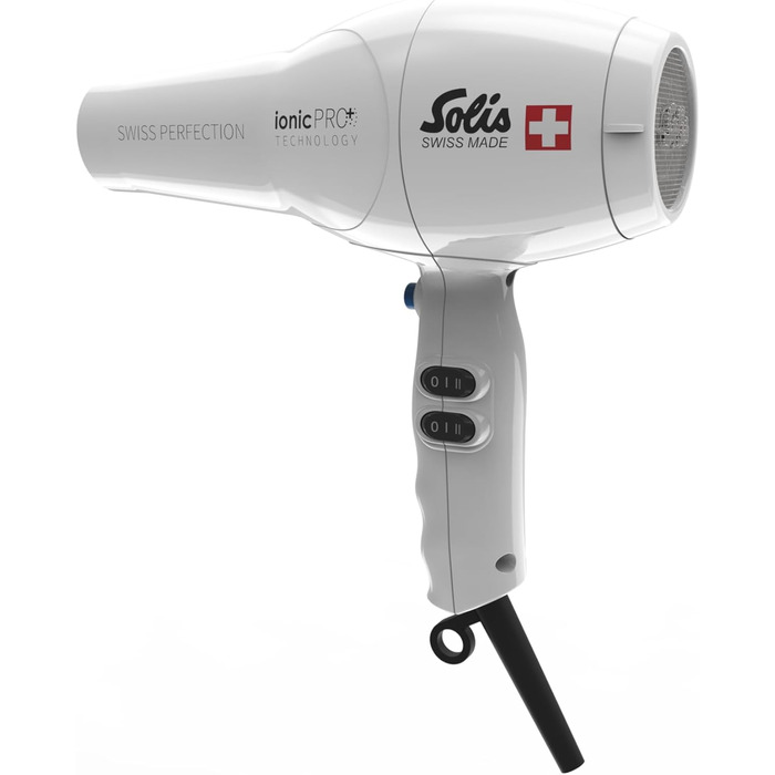 Фен Solis Swiss Perfection 360º ionicPRO 440: іонний, поворотний кабель, стилізуюча насадка, білий
