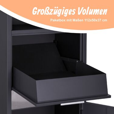 Скринька для листів Relaxdays з відділенням для пакунків