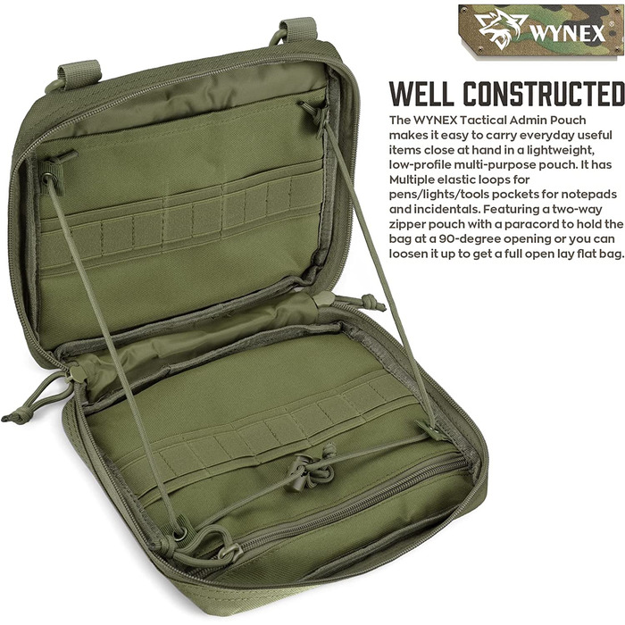 Нейлонова поясна сумка WYNEX для походів армійсько-зелена