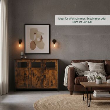 Кухонна шафка Relaxdays з скляними дверцятами