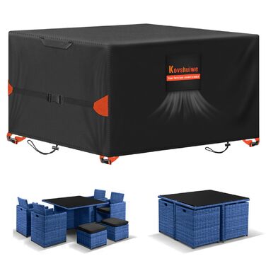 Чохол для садово-патіо меблів Kovshuiwe, вологостійкий, захист від сонця та вітру, 420D, 140x90x74 см