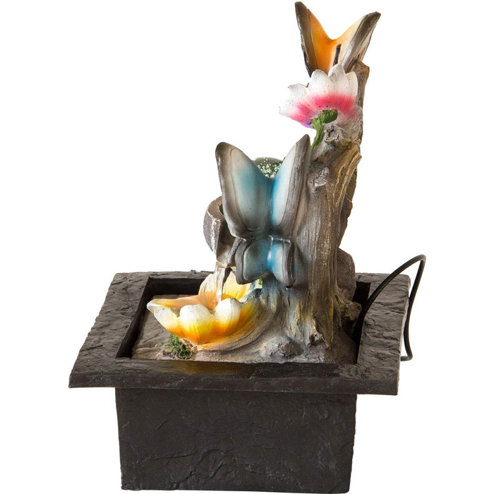 Керамічний фонтанчик для дому з мотивом метелика, настільний фонтан з насосом та обертовою кулею, водяний фонтан