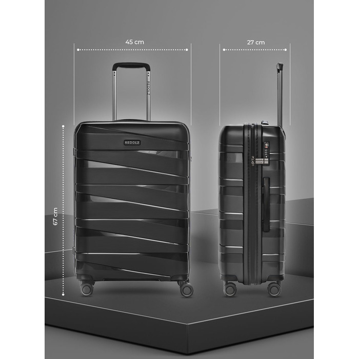 Візок REDOLZ Hard Shell 67см Поліпропілен 4-Дві котушки та TSA (Essentials 10)
